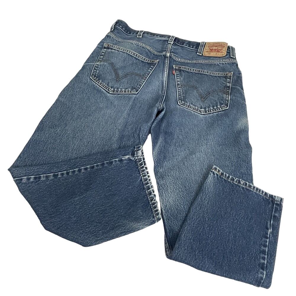Levi Strauss 505 Blue Denim Jeans Straight/Regular Fit Mens 38x29 (actual 28.5)